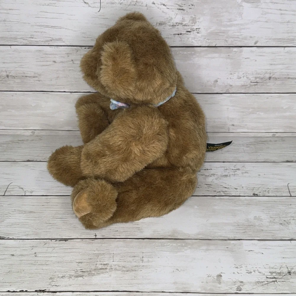 Vermont Teddy Bear Jointed Brown Plush Stuffed Animal Toy Handmade USA